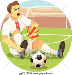 Vector Stock - Injured soccer player. Clipart Illustration ...