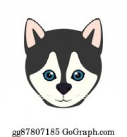 Vector Clipart - Husky dog. Vector Illustration gg64133876 ...