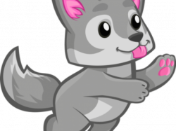 Gray Wolf Clipart kawaii - Free Clipart on Dumielauxepices.net