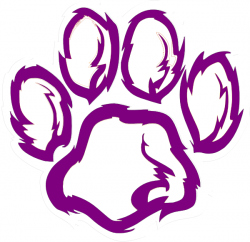 cool purple wolves | Tiger Paw White Orange Purple clip art | Purple ...
