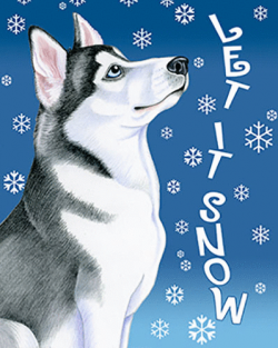 Siberian Husky Tomoyo Pitcher Let It Snow Dog Flag | HUSKY ...