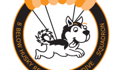 8 Below Husky Skydive - Squadron badge themed vector design