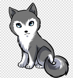 Gray wolf illustration, Siberian Husky Puppy Anime Drawing ...