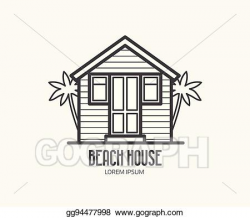 EPS Vector - Beach house logotype. Stock Clipart ...
