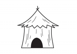 Coloring page hut - img 23134. - Clip Art Library