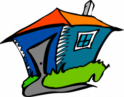 Hut House Home Cartoon Blue PNG Image - Picpng