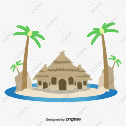 A Yellow Thatched Hut, Hut Clipart, Vector Diagram, Pale ...