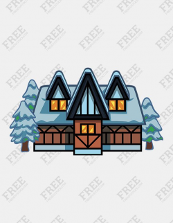 Free Graphic] Village House Covered In Snow | [FREE] Clipart ...