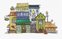 Village Clipart Pioneer Village - Cartoon Town Of People ...