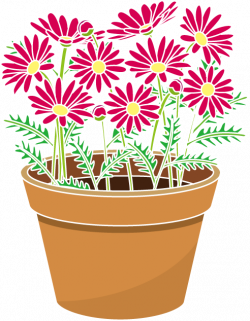 鉢植え16-花鉢イラスト | CLIPART FLOWERS | Pinterest | Clip art