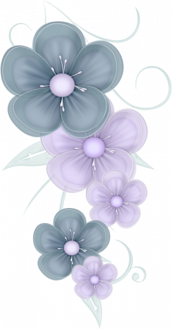 Blue Flowers PNG by PVS by pixievamp-stock on DeviantArt
