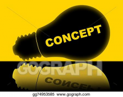 Drawing - Concept lightbulb means conceptualization lamp and ...