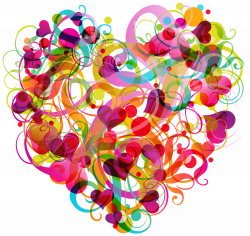 Abstract Colorful Heart PNG Clipart