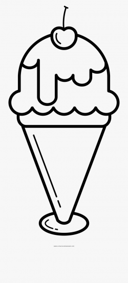 Ice Cream Sundae Coloring Page - Ice Cream Sundae Drawing ...