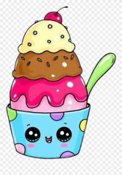 Helado Sticker - Pretty Drawings Easy Ice Cream Clipart ...