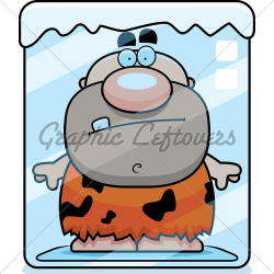 Cartoon Caveman Frozen · GL Stock Images