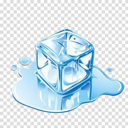 Melting ice cube illustration, IceCube Neutrino Observatory ...