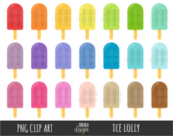 ICE POP clipart, ICE LOLLY, POPSICLE, RAINBOW ICE POP, COLORS, ICE CREAM