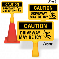 Ice Alert Signs - Watch Out For Ice Signs, Ice Warning Signs