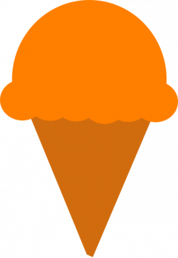 Ice Cream Silhouette Orange Clip Art at Clker.com - vector ...