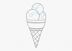 Ice Cream Cone Clipart Simple - Drawings Of Ice Cream ...
