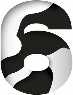 Number Six Black White PNG Clip Art Image | Gallery Yopriceville ...