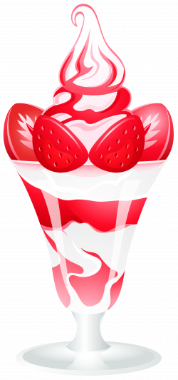 Ice Cream Sundae with Strawberries PNG Clip Artt Image | Gallery ...