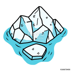iceberg / cartoon vector and illustration, hand drawn style ...