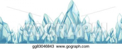 Vector Stock - Seamless iceberg with sharp points. Clipart ...