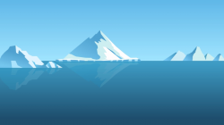 Hand Painted Glacier Iceberg Simple, Creative, Design ...