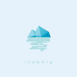 Simple and Clean Iceberg Risk Business Symbol With Sea ...