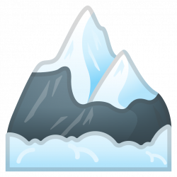 Snow capped mountain Icon | Noto Emoji Travel & Places Iconset | Google