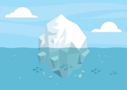 Iceberg in the ocean | Lautan in 2019 | Vector free ...