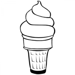 Ice cream cone black and white ice creamne clipart free ...