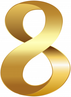Golden Number Eight Transparent PNG Clip Art Image | Gallery ...