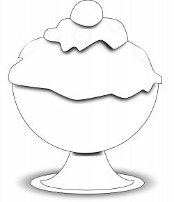 clipartist.net » Clip Art » food ice cream black white line art SVG ...
