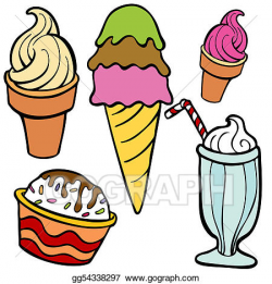 Vector Clipart - ice cream food items. Vector Illustration ...