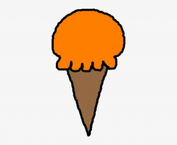 Orange Clipart Ice Cream Cone - Ice Cream Cones Orange ...