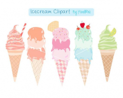 Pastel Ice Cream Clipart - best menu template design