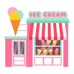 Pink ice cream shop element, download the HD full version on ...