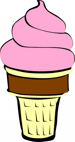 Strawberry Ice Cream With Chocolate Cone Clip Art at Clker ...