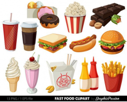 Fast Food Clipart Hamburger Clip art Coffee clip art Food ...