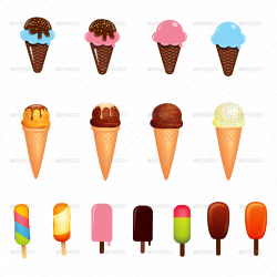 Ice Cream and Candy Vector Collection by pixelscube | GraphicRiver