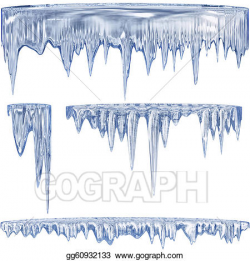 Stock Illustrations - Blue cold icicles. Stock Clipart ...