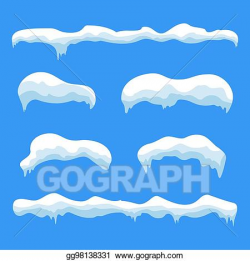 EPS Illustration - Snow ice icicle set. Vector Clipart ...