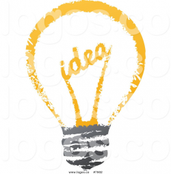 Royalty Free Clip Art Vector Sketched Idea Filament Light Bulb Logo ...