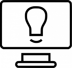 Brilliant Idea Light Bulb Monitor Svg Png Icon Free Download ...