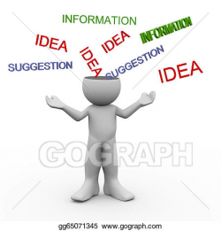 Stock Illustrations - 3d open mind person. Stock Clipart ...