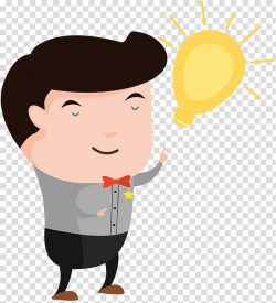 Boy with light bulb art, Cartoon Idea , thinking man ...