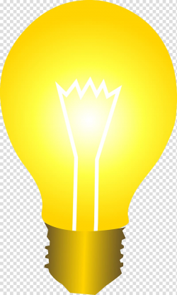Incandescent light bulb Energy Yellow, Idea transparent ...